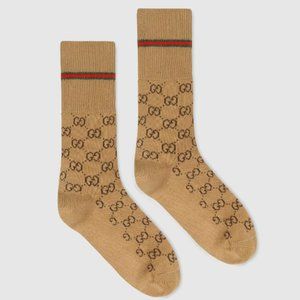 BEST SELLER: NEW GUCCI GG cotton socks with Web